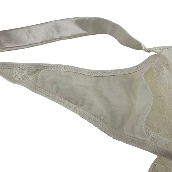 Victoria Secret Very Sexy Scattered Shine Strap White Lace Thong Womens Xlarge - Picture 3 of 7
